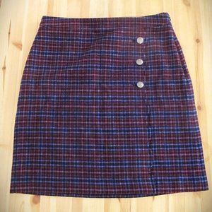 Talbots Red & Blue Plaid Skirt